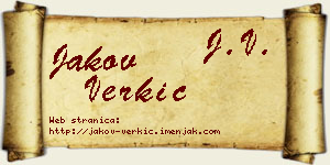 Jakov Verkić vizit kartica